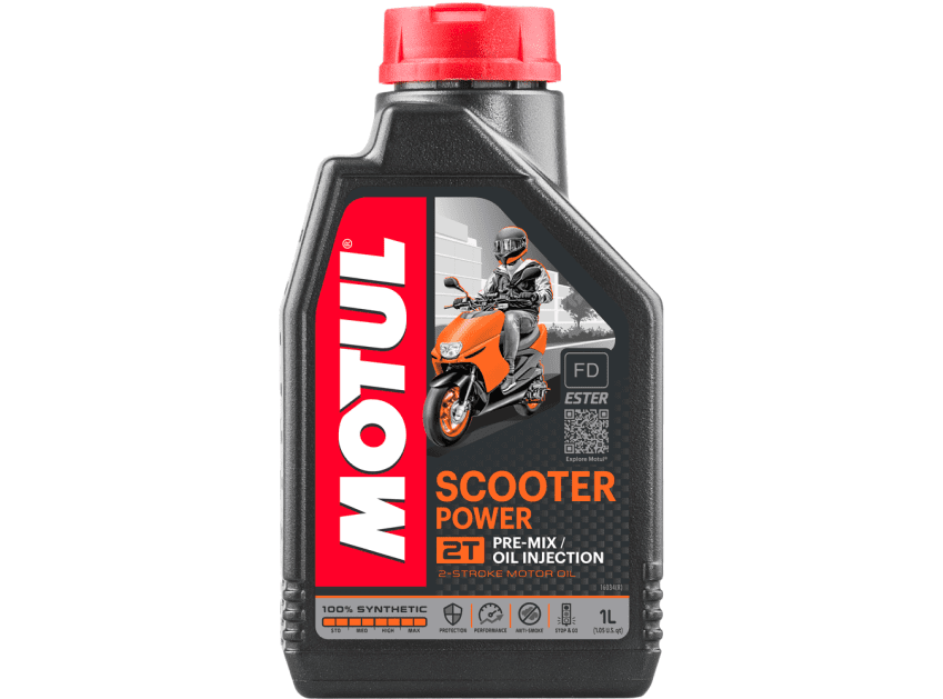 105881 1 litro olio motul scooter power 2t 100% sintetico