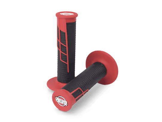 021662 manopole clamp on 1/2 waffle per offroad red/black