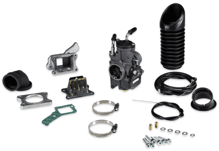 1615895 carburetor kit malossi phbh 30 b vespa px 125 2t euro 2 (vlx2m) reed valve to crankcase -