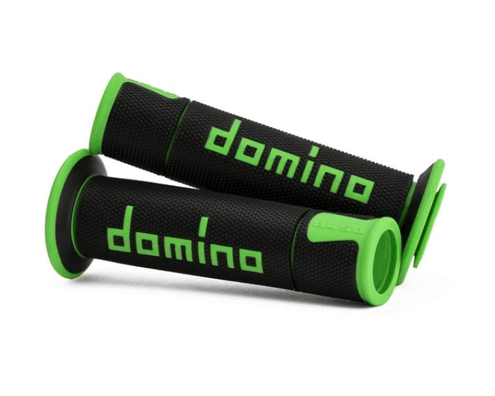 a45041c4440b7-0 coppia manopole domino nero/verde road-racing