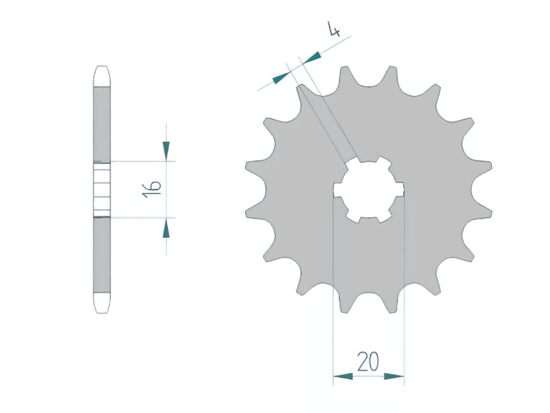 1076677002 Afam 420 self-cleaning pinion Z14 KX 65 / 85