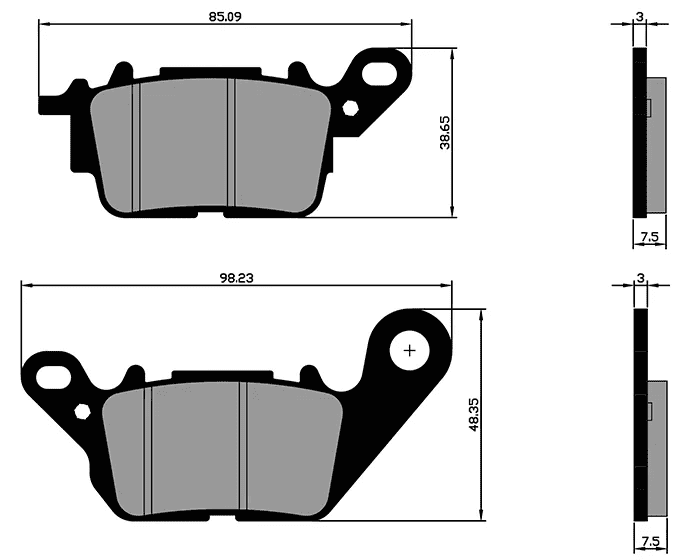 P174.0182 Pastiglie freno Polini Original Yamaha Nmax 150, COD: P174.0182