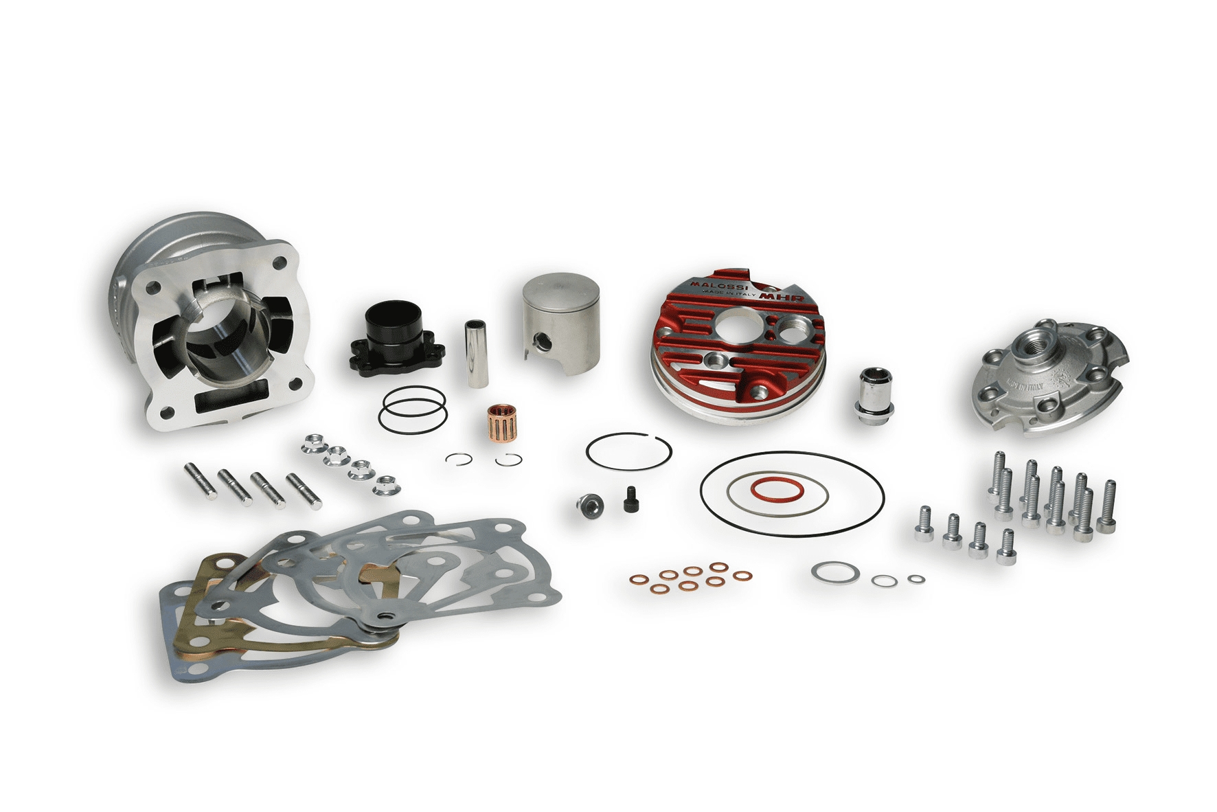 3115901 gruppo termico malossi mhr flanged mount testa rossa 70cc d.47,6 biella 85 piaggio h2o sp.13 alluminio