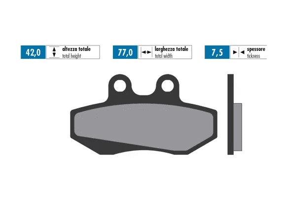 P174.0055 Brake pads Polini Original Beta RR 1999 - 2003