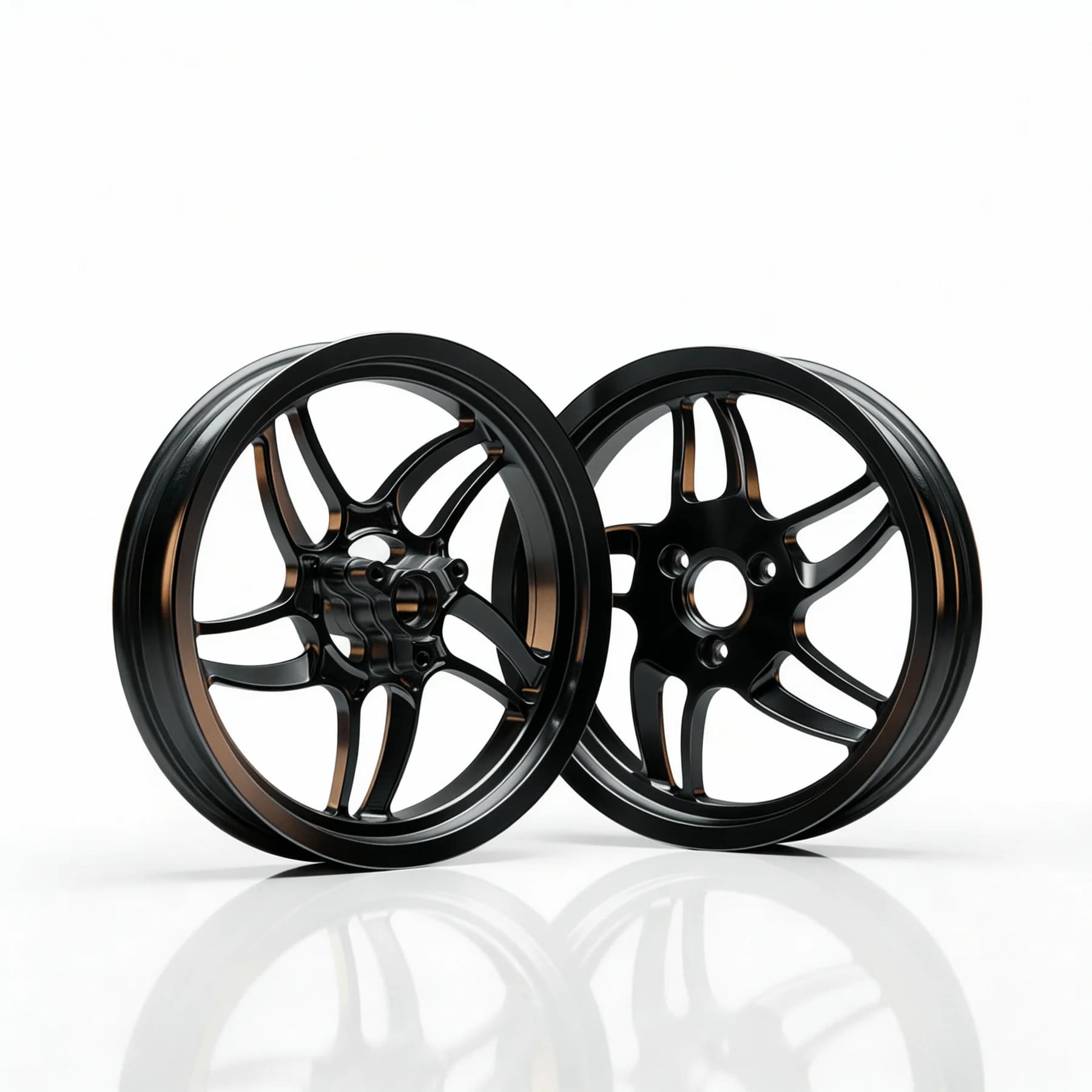 RPG Set Cerchi 13” CNC per Yamaha Aerox / MBK Nitro (Minarelli orizzontale) – Plug & Play + bulloni Titanio + coprimozzo RPG