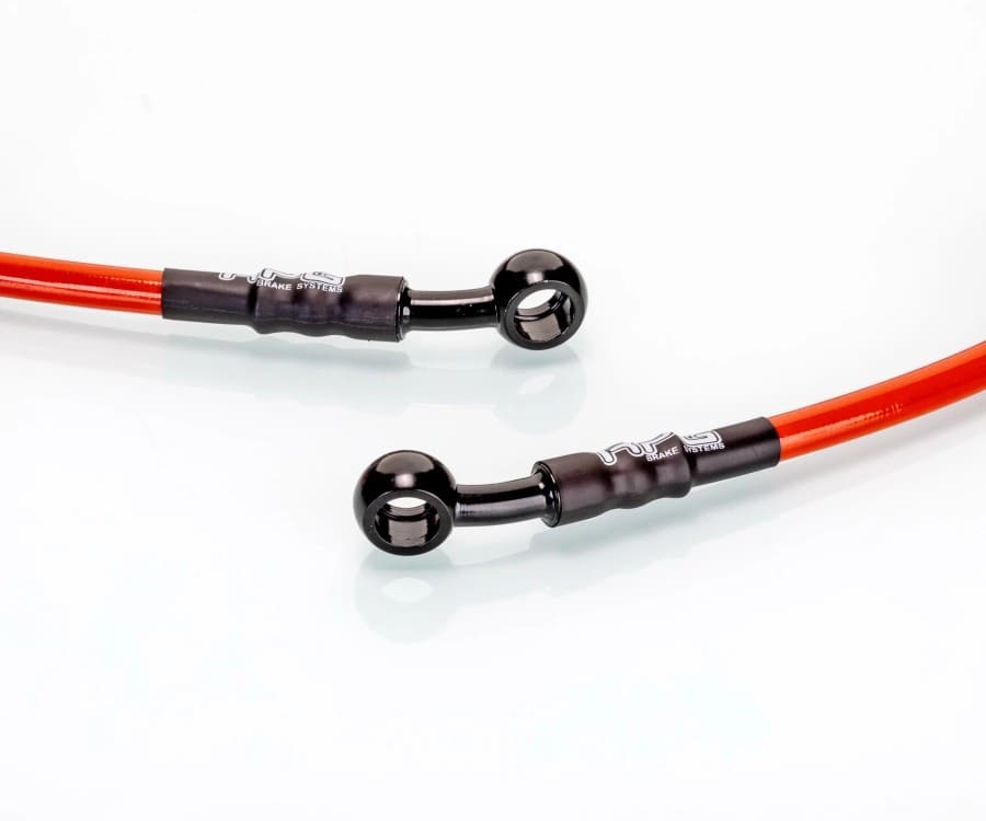 RPG Competition Universal Steel Braided Brake Hose - Orange - Length 110cm