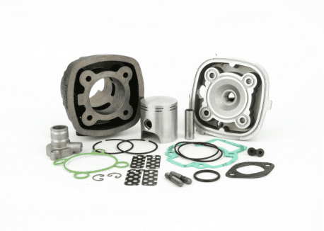 10040402 gruppo termico pinasco tforce 70cc d.47 aprilia sr 50 2004 / piaggio carburatore sp.12 ghisa - lc h2o bifascia