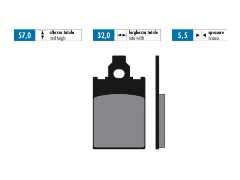 P174.0012 Original Polini brake pads Yamaha DT up to 2003