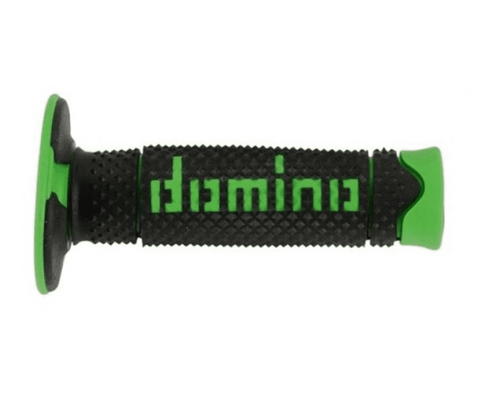 a26041c4440a7-0 manopole domino nero/verde universali per moto cross off road