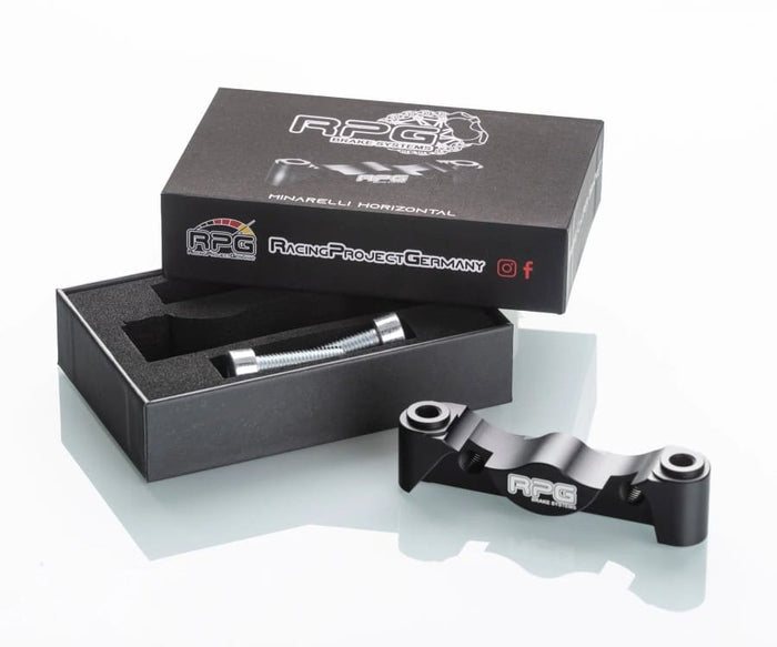 Adattatore pinza freno RPG per pinza freno a 4 pistoncini ruota posteriore Minarelli orizzontale