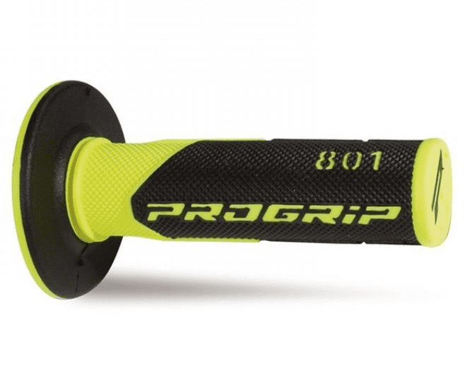 405401775 pair of progrip 801-204 mx grips, fluorescent yellow/black, double density, without hole