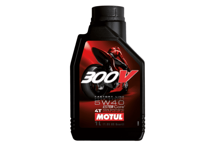 104112 1 liter motul 300v factory line road racing 5w40 100% synthetic oil for 4-stroke engines
