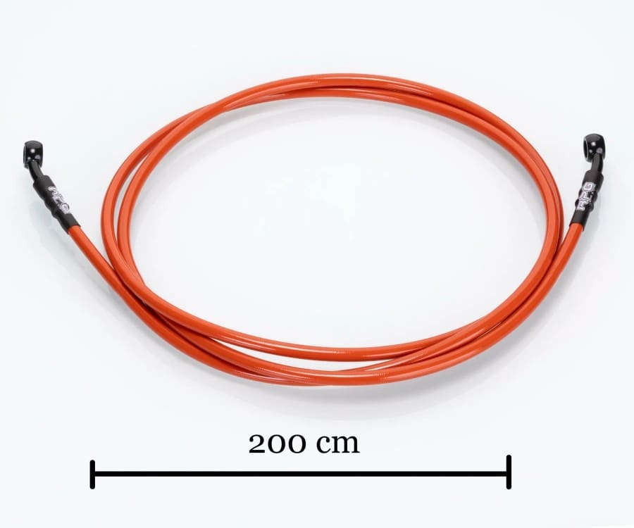 Tubo freno RPG Competition acciaio intrecciato universale - Arancione - Lunghezza 200cm
