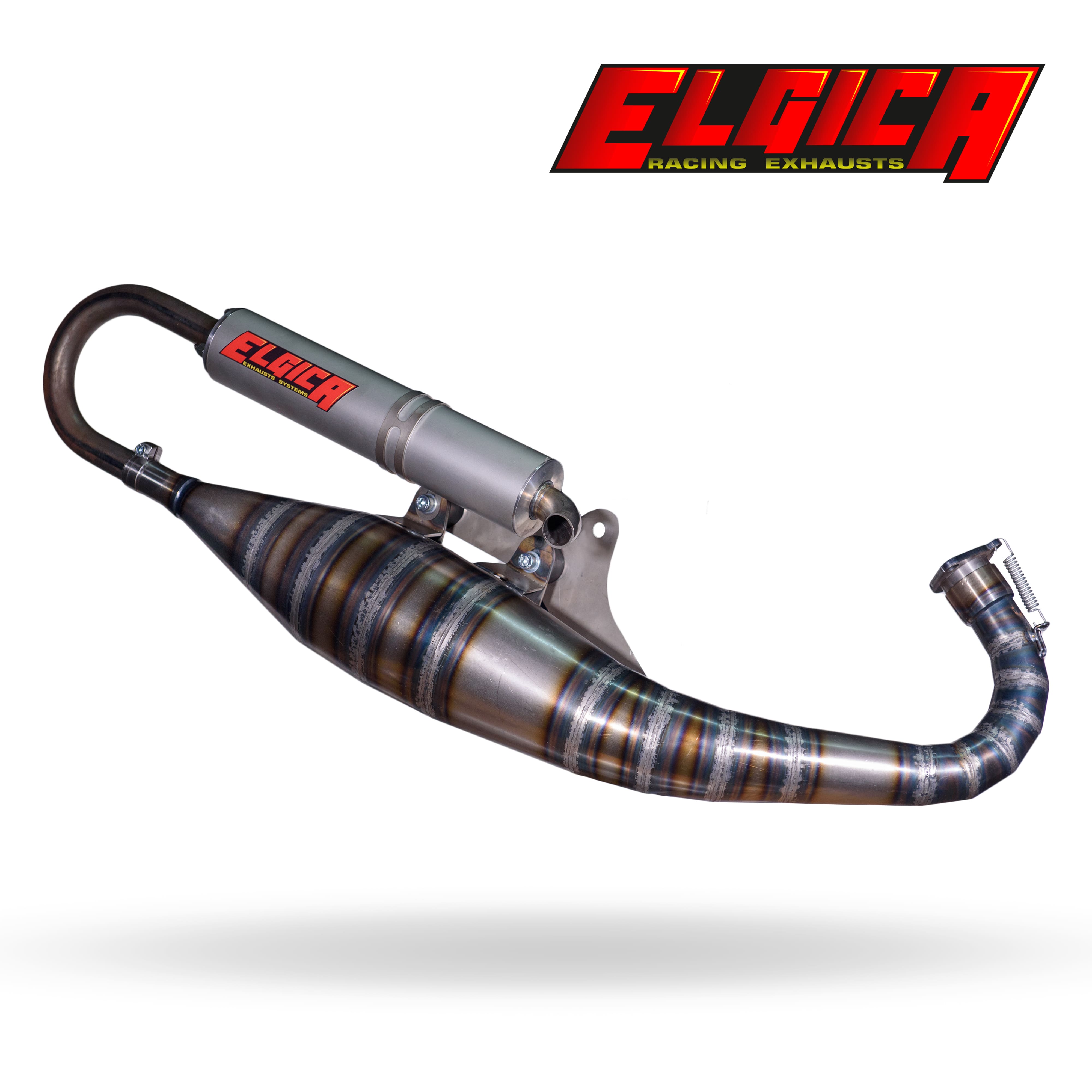Marmitta artigianale Elgica Piaggio Malossi/Gilardoni 180 cc (corsa 105)