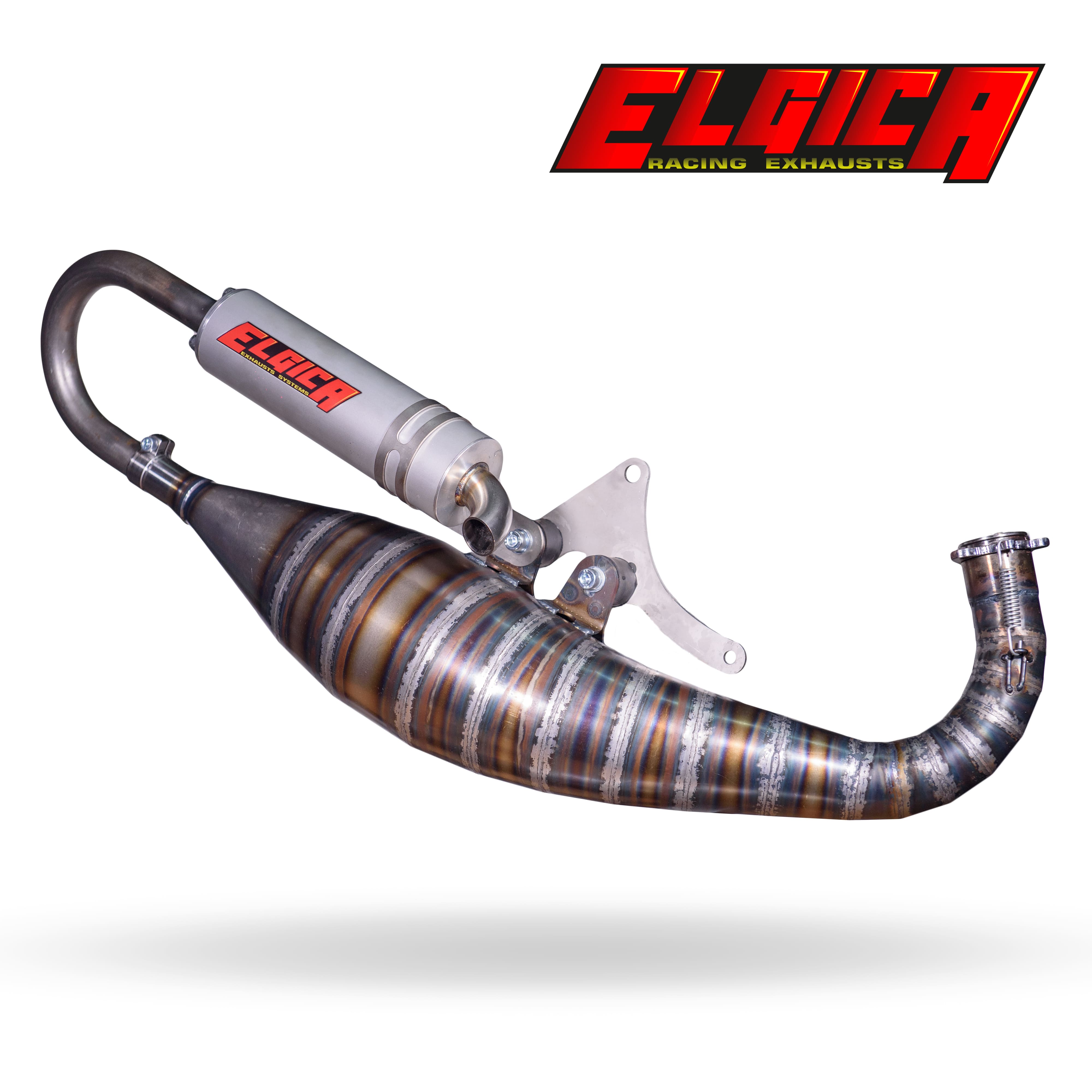 Marmitta artigianale Elgica Piaggio 2Fast FL 100 cc – per carter Stage6 RC-One