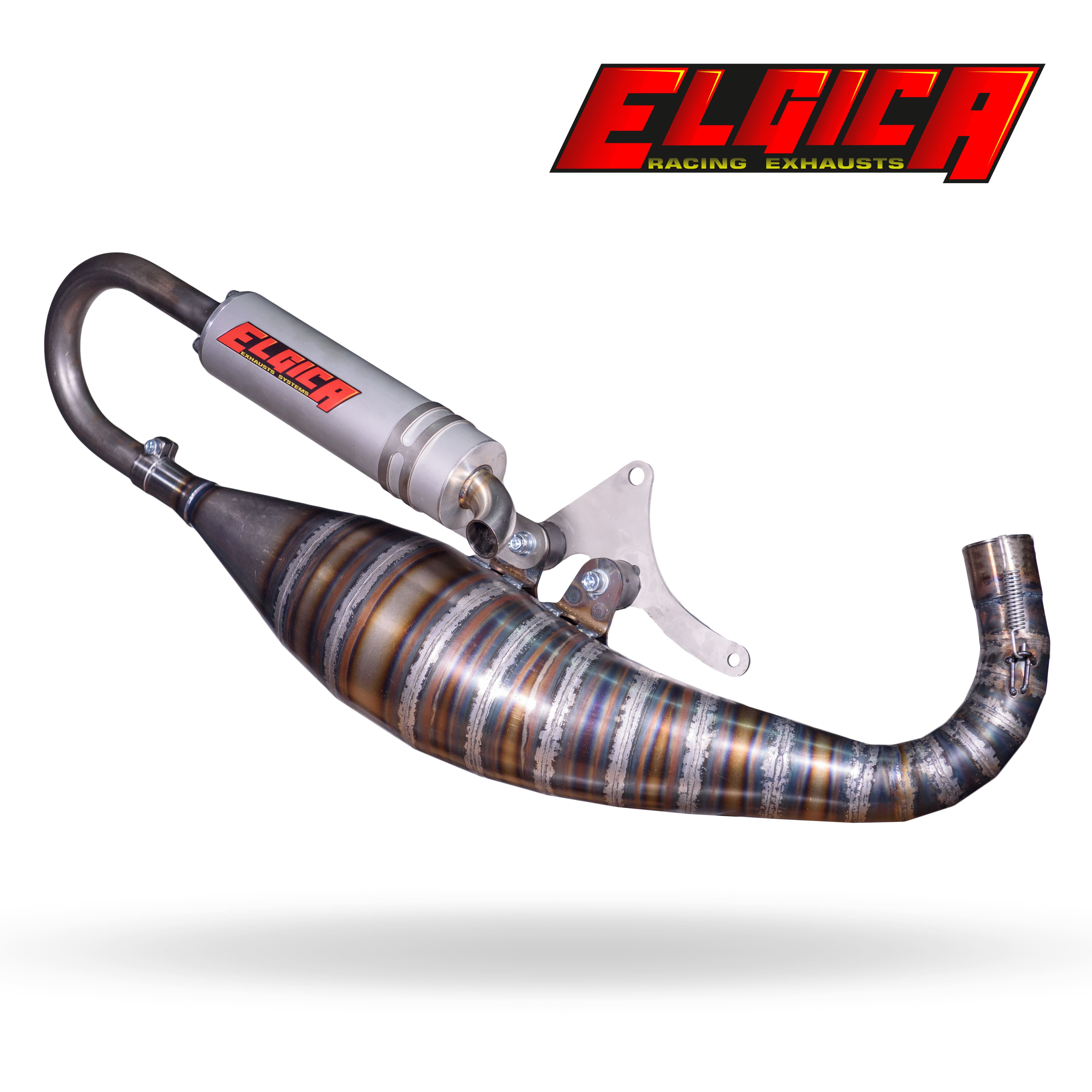 Marmitta artigianale Elgica Piaggio 8.1 FL 100 cc – per carter Stage6 RC-One