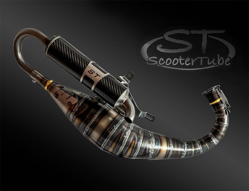 Marmitta ST-77R Carbon per piaggio - gilera 2t cilindri TPR/BIGBORE 77cc – scooter tube