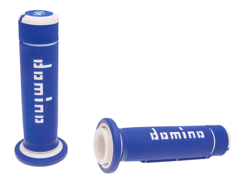 DOM37198RP Domino A180 ATV Throttle Thumb Grips 22/22mm Blue-White