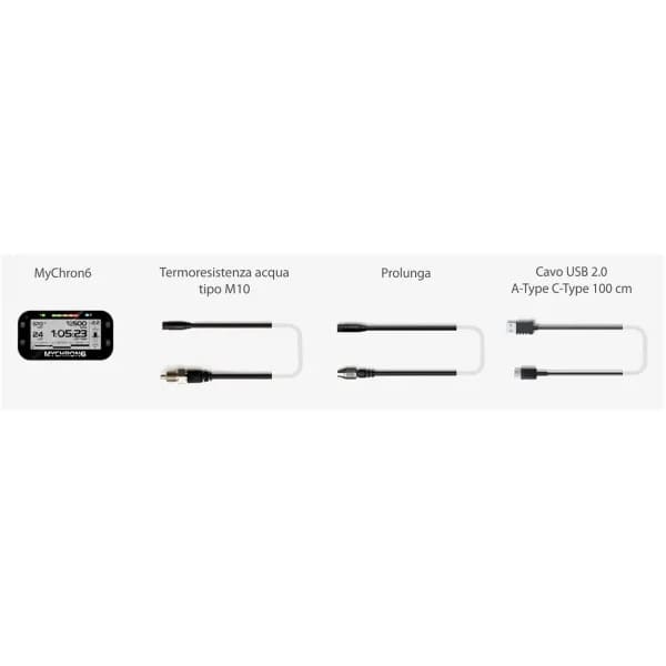 XM6TRM10 Telemetria AIM MyChron6 GPS 25 Hz con Sensore Temperatura Acqua M10