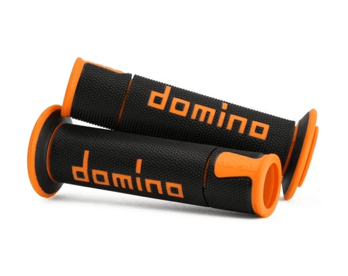a45041c4540b7-0 coppia manopole domino nero/arancio road-racing