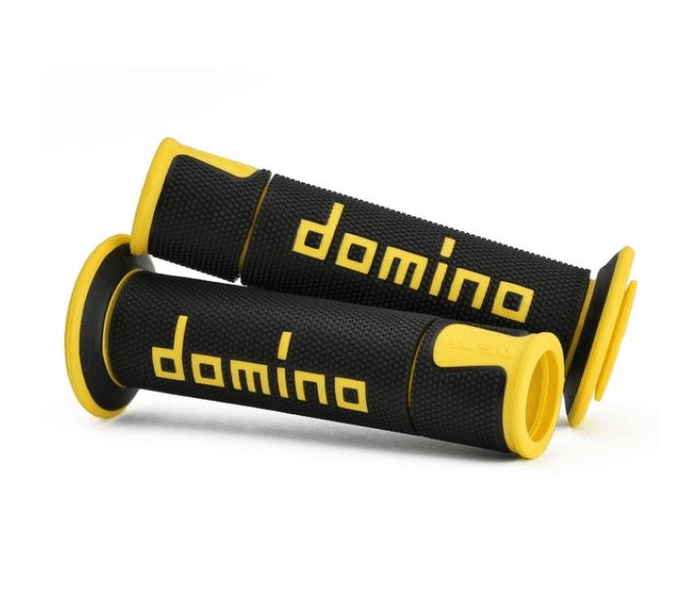 a45041c4740b7-0 coppia manopole domino nero/giallo road-racing