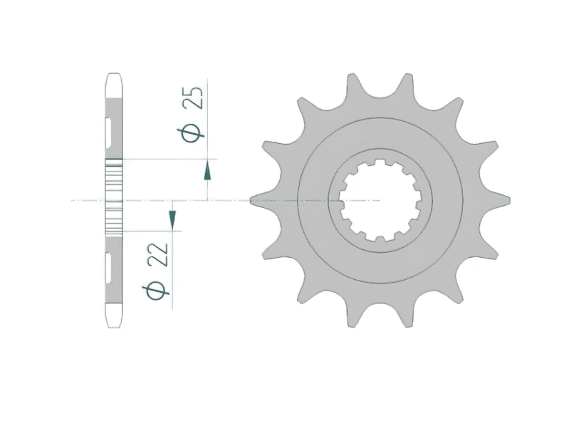 1076586002 Afam Z14 KXF 450 sprocket