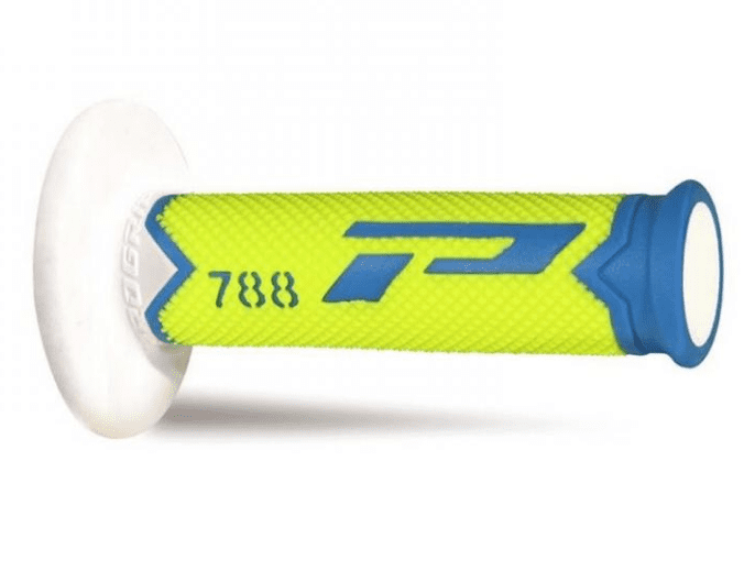 405401235 coppia manopole progrip 788-278 mx,azzurro/giallofl/bianco,triple density,senzaforo