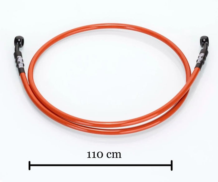 Tubo freno RPG Competition acciaio intrecciato universale - Arancione - Lunghezza 110cm