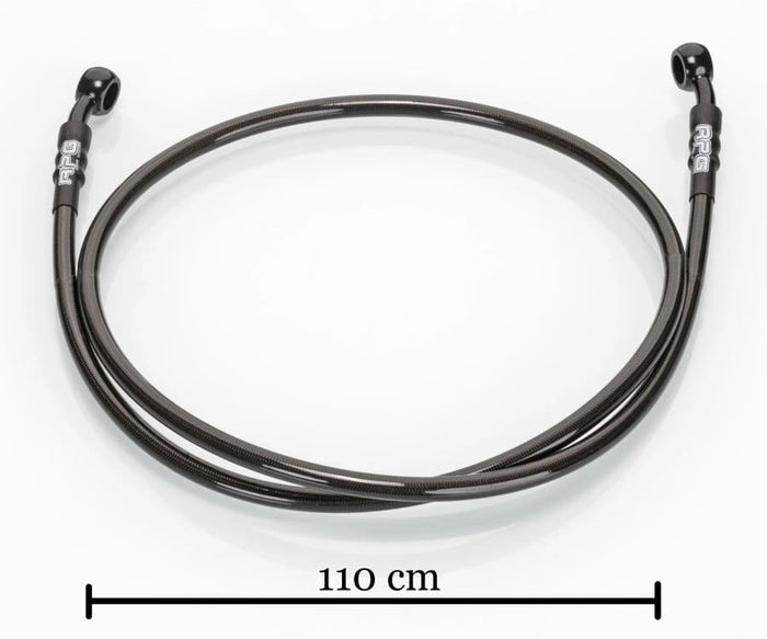 Tubo freno RPG Competition acciaio intrecciato universale - Nero - Lunghezza 110cm
