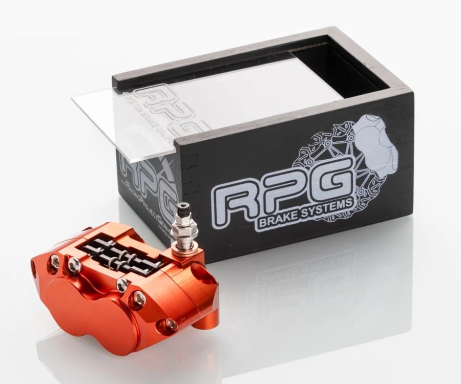 Pinza freno 4 pistoncini RPG pinza freno MK2 Radial 4K Universal Scooter Pitbike - Arancione