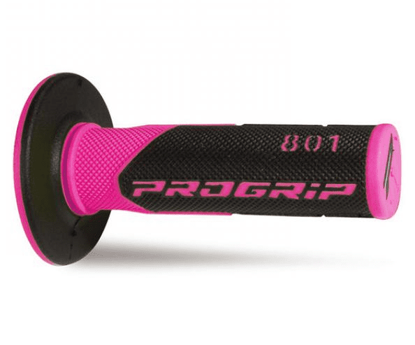 405401770 pair of progrip 801-297 mx grips, fuchsia/black, double density, without hole