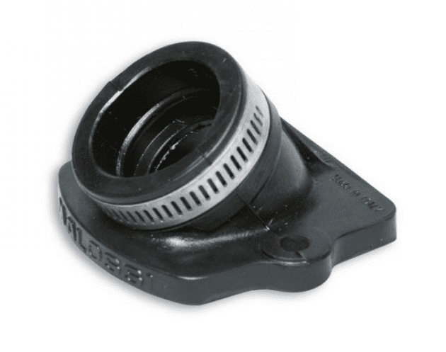 028856b manifold d.22 - 28 and length 26.5 inclined in nbr for piaggio - gilera 2t 50 cc engines