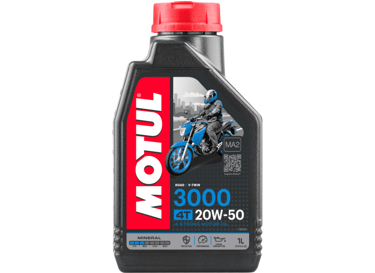 107318 1 liter motul 3000 4t 20w50 mineral oil for 4t engines