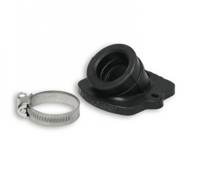 029732b manifold d.21 - 24.5 and length 26.5 inclined in fkm for piaggio - gilera 2t 50 cc engines