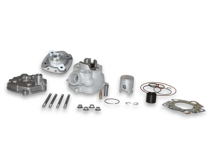 3112381 gruppo termico malossi 50cc d.40,3 aprilia rs 50 2t lc (minarelli am 3 > 6) alluminio h2o testa scomponibile