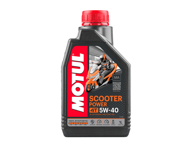 105958 1 litre motul scooter power 4t 5w40 but 100% synthetic oil for 4t engines
