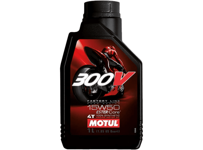 104125 1 litro olio motul 300v factory line road racing 15w50 100% sintetico per motori 4t