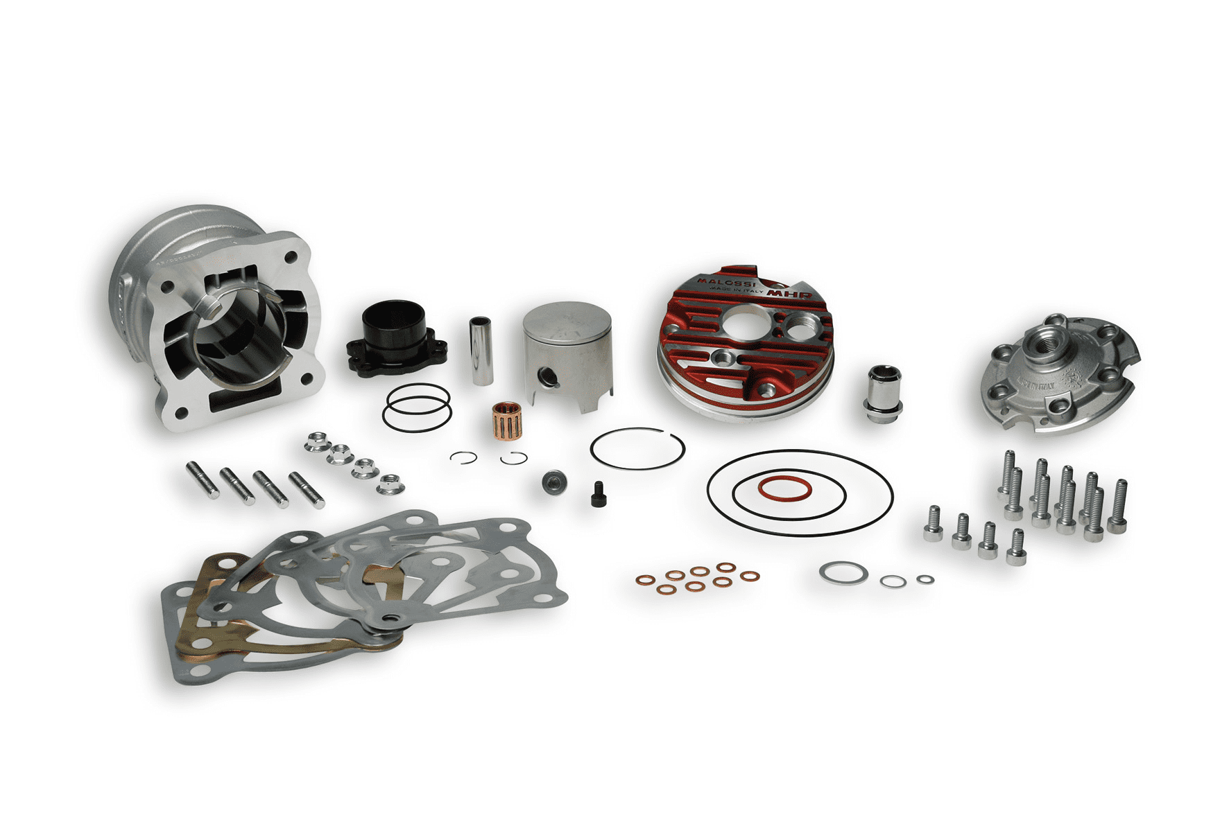 3115883 gruppo termico malossi mhr 7t c-one testa rossa 94cc d.52 corsa 44 biella 90 piaggio h2o sp.13 alluminio