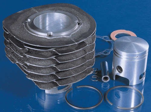 140.0085 Polini 225cc cylinder kit d.69 Piaggio Ape 601 V cast iron air sp.18 stroke 60