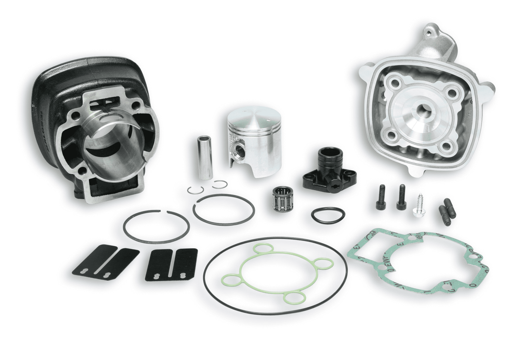 317353 gruppo termico malossi sport 70cc d.47 biella 80 piaggio h2o sp.12 ghisa