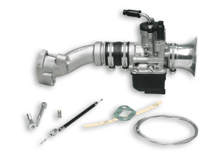 1610742 carburetor kit malossi phbl 25 b vespa pk 50 elastic to the crankcase