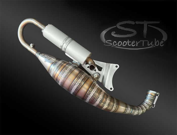 marmitta st-77r per minarelli orizzontale cilindri tpr/bigbore/airsal 77cc - scooter tube