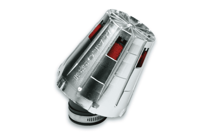 049424.w0 filtro aria red filter e5 con d.41 per carburatori phvb con cuffia cromata