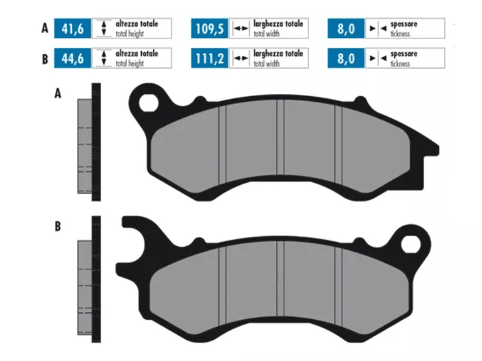 P174.0130 Pastiglie freno Polini Original Honda PCX 125, COD: P174.0130