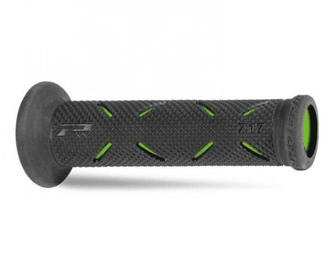 405402395 pair of progrip 717-oe-198 road grips, green/black, double density, with hole