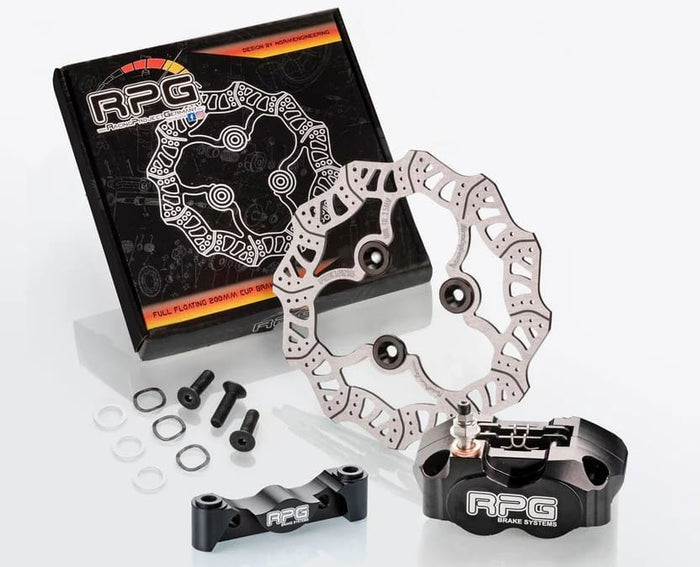 Brake kit rear RPG Competition 200mm -nottolini disco nero - vite M8