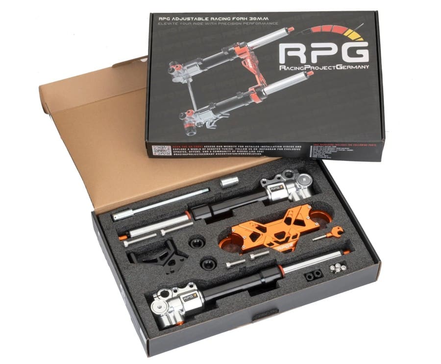Gambe - Steli forcella RPG Forcella Racing regolabile Gambe CNC / Yamaha Aerox / Universale