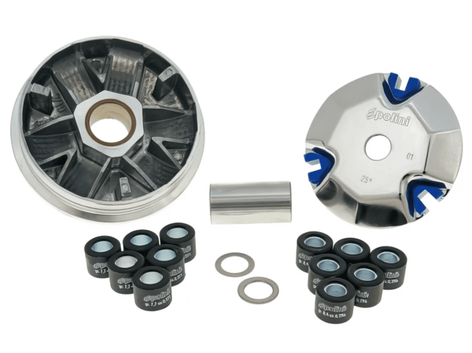 U241.510 Variatore Hi-Speed Polini, Honda Bali-Peugeot SV Geo,Buxy,Zenith (incl. 2 Rulli Variatore), Blu=8,4gr und Verde=7,7gr, COD: U241.510