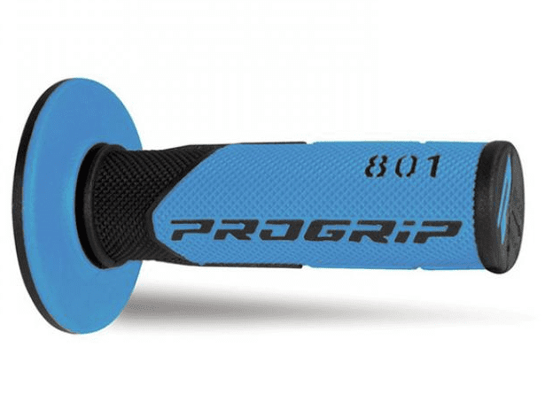 405401820 pair of progrip 801-286 mx grips, black/blue, double density, without hole