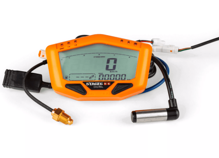 S6-4081/OR Contachilometri Tachimetro multifunzione digitale STAGE6 MK2 R/T Arancione, COD: S6-4081/OR